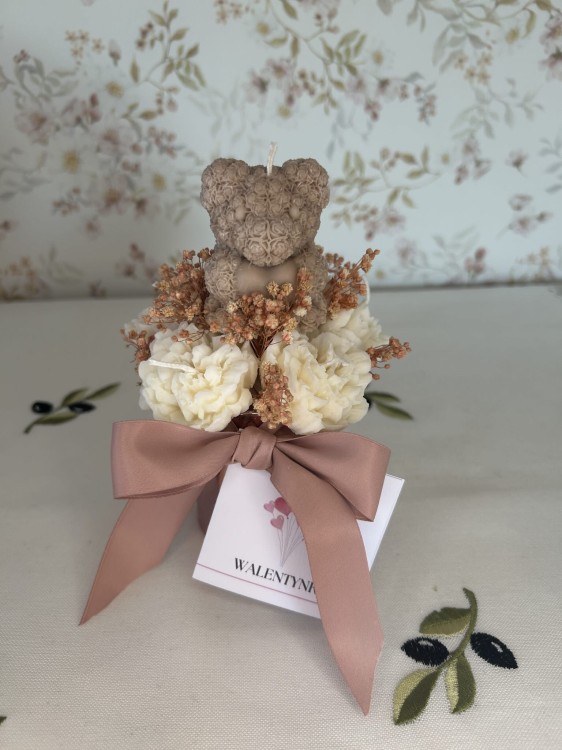 Candle Flower Box Mini dzień kobiet brąz latte 2.JPG