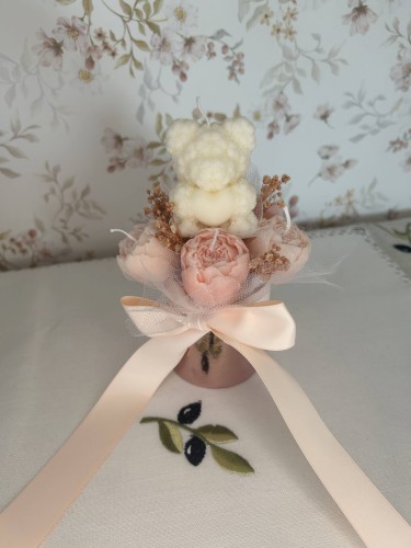 Candle Flower Box Mini dzień kobiet ecru1.JPG