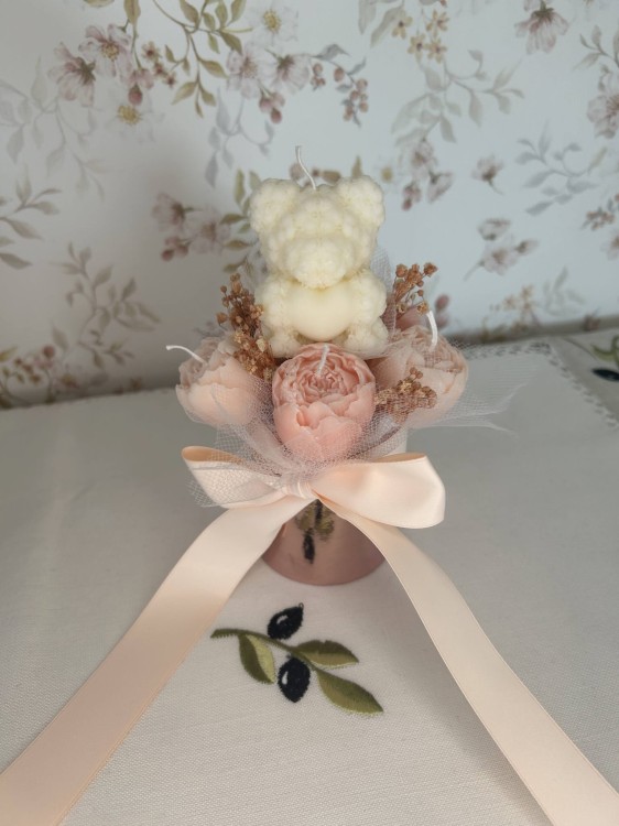 Candle Flower Box Mini dzień kobiet ecru1.JPG